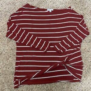 White Birch Brownish Burgundy ¾ Length Sleeves - S